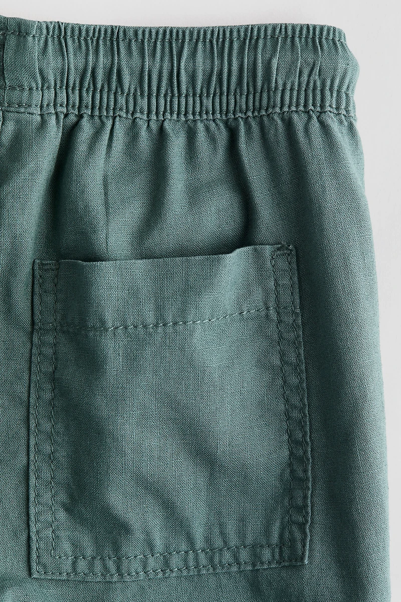Linen-Blend Pants