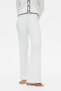 Flared Cable-Knit Pants