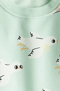 Printed Sweatshirt Dress