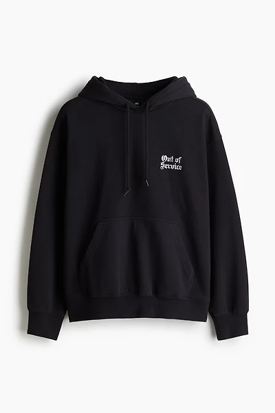 Loose Fit Printed Hoodie