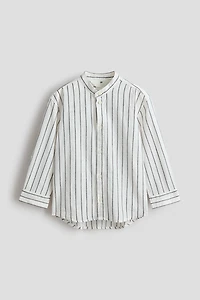 Cotton Band Collar Shirt