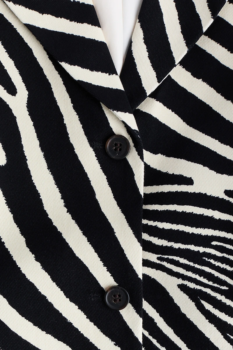 Single-Breasted Twill Blazer