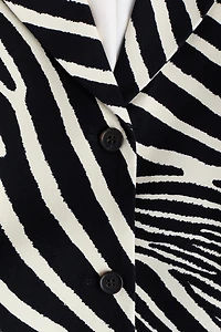 Single-Breasted Twill Blazer