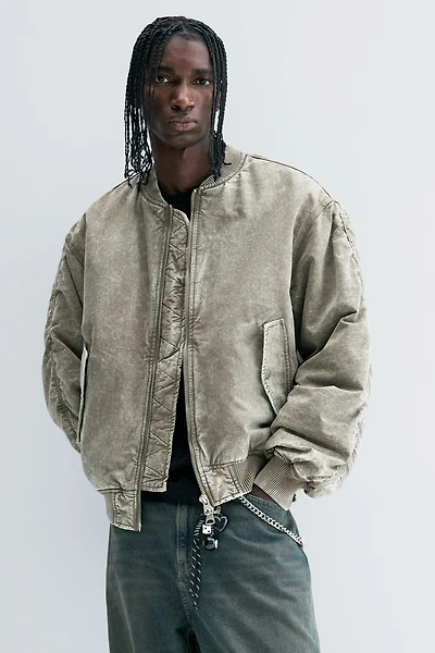 Washed Bomber Jacket