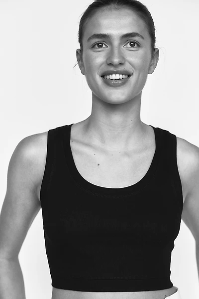 Cropped Ribbed Tank Top