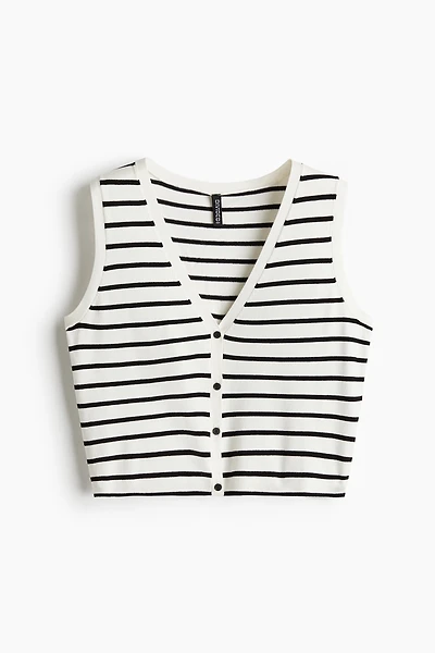 Button-front Sweater Vest
