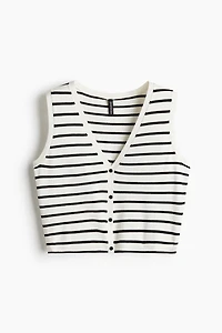 Button-front Sweater Vest