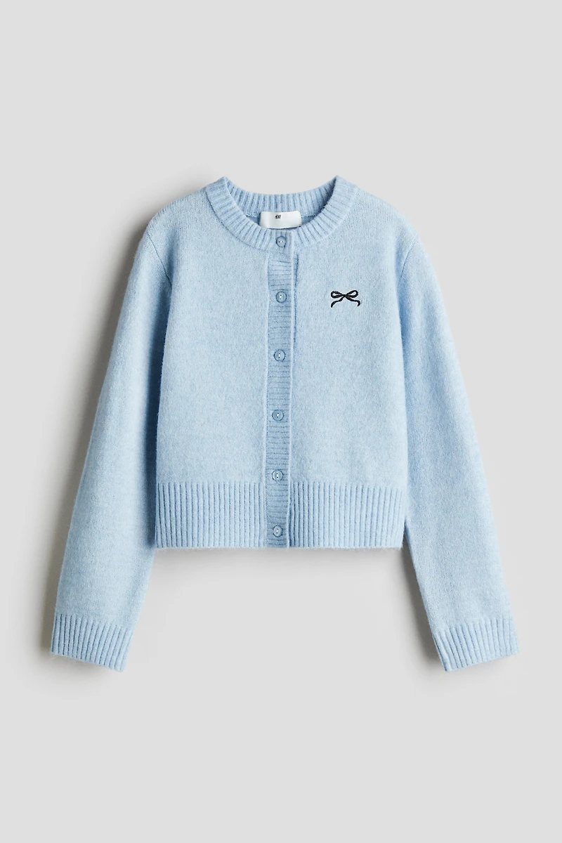 Embroidered-Detail Cardigan