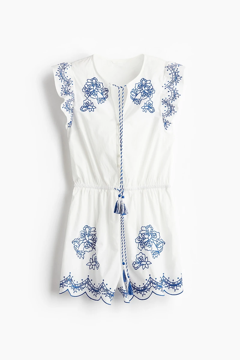 Embroidered Romper