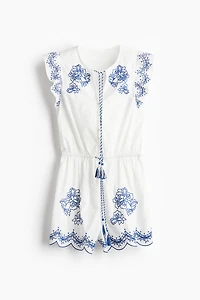 Embroidered Romper