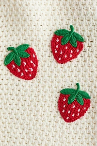 Gilet brodé en tricot ajouré