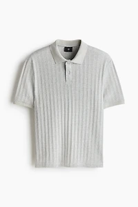 Slim-Fit Textured Jersey Polo Shirt