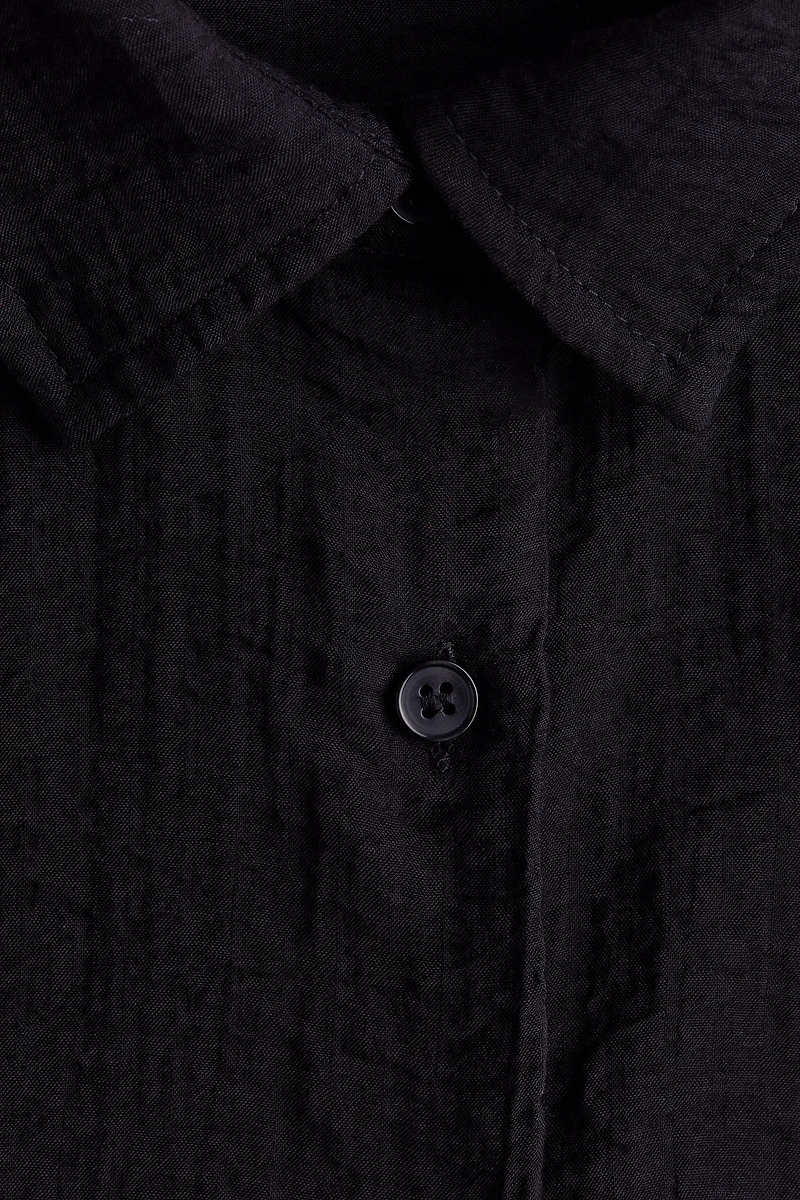 Crinkled Viscose-Blend Shirt