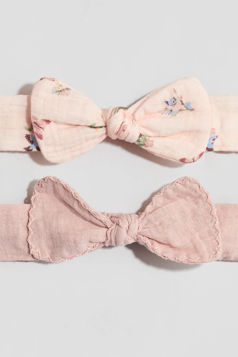 2-Pack Cotton Muslin Hairbands