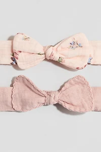 2-Pack Cotton Muslin Hairbands