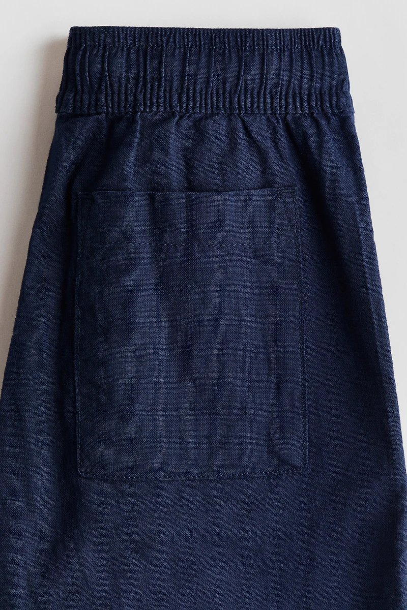 Linen-Blend Shorts