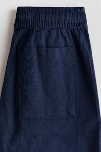 Linen-Blend Shorts