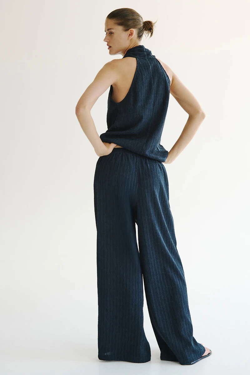 Crinkled Drawstring Pants