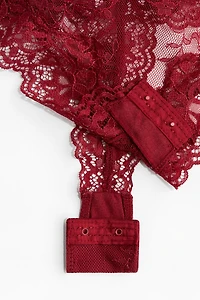 Microfiber and Lace Bodysuit