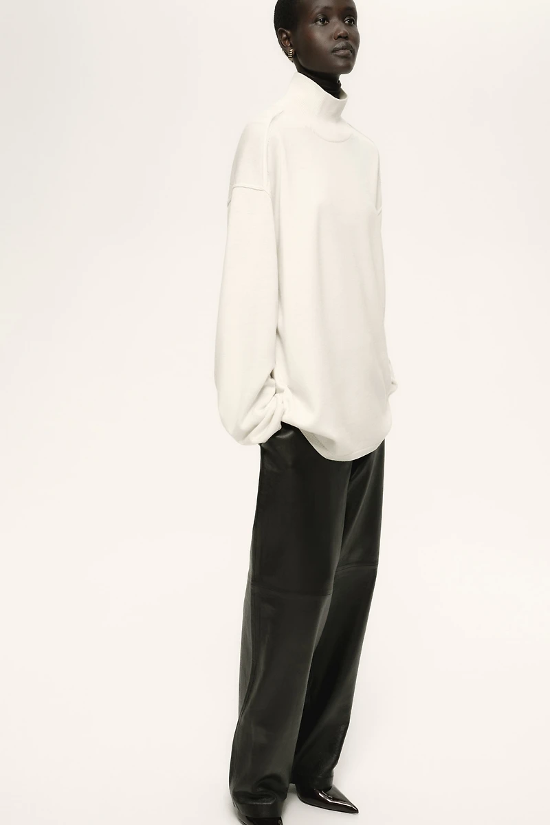 Wool Mock Turtleneck Sweater