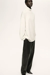 Wool Mock Turtleneck Sweater