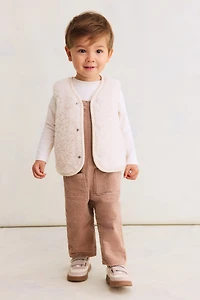 Wool-Blend Teddy Fleece Vest