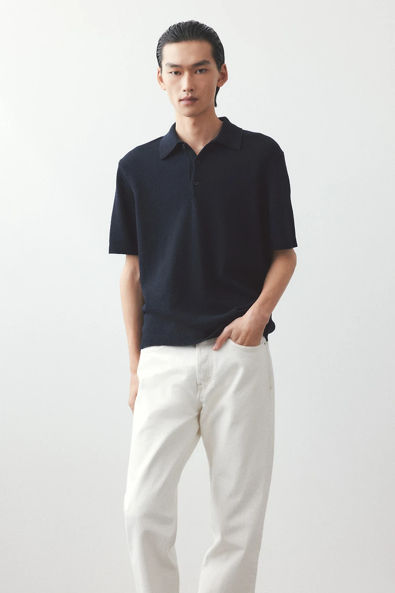 Regular-Fit Fine-Knit Polo Shirt