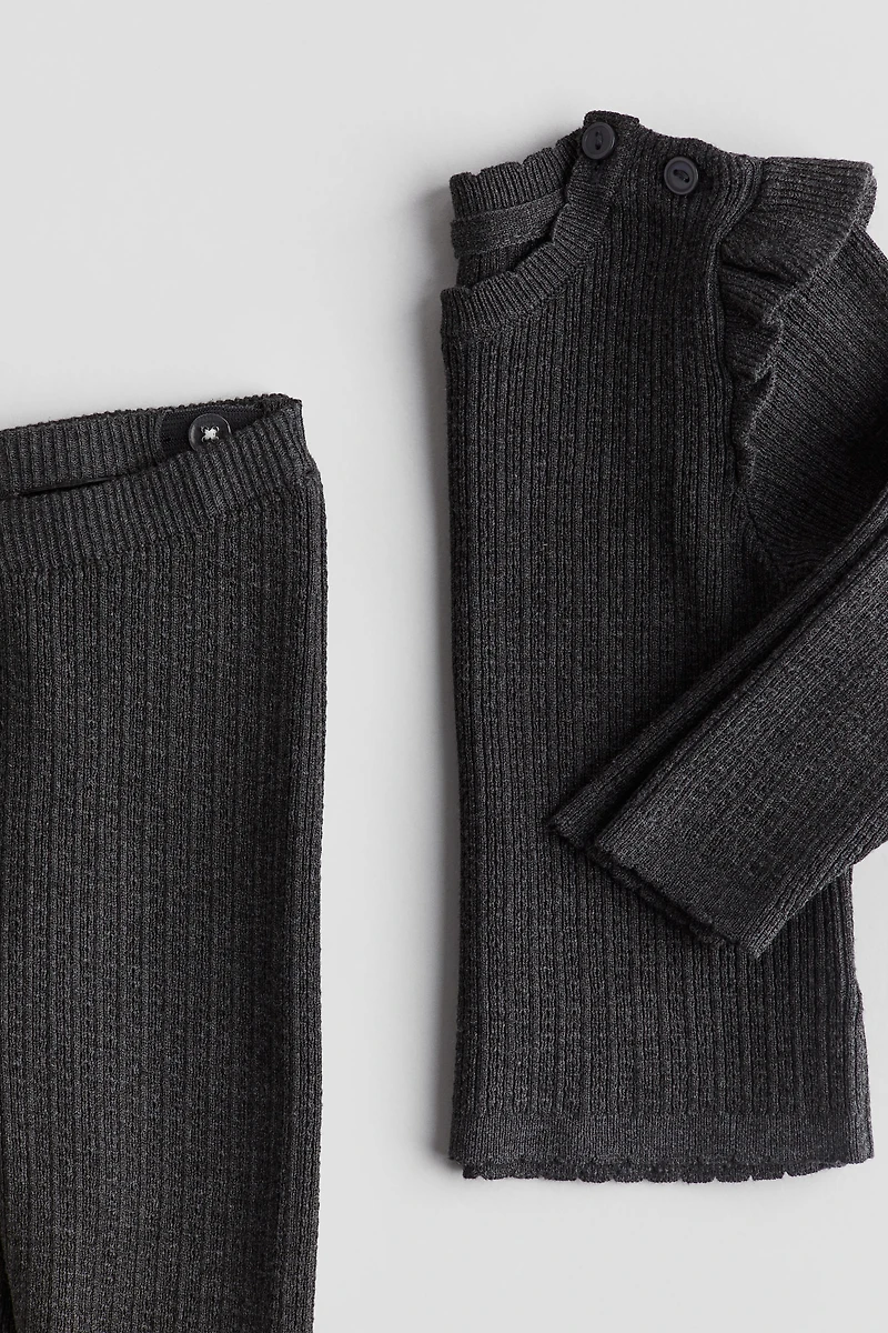 2-piece Pointelle-Knit Set