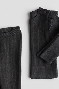 2-piece Pointelle-Knit Set