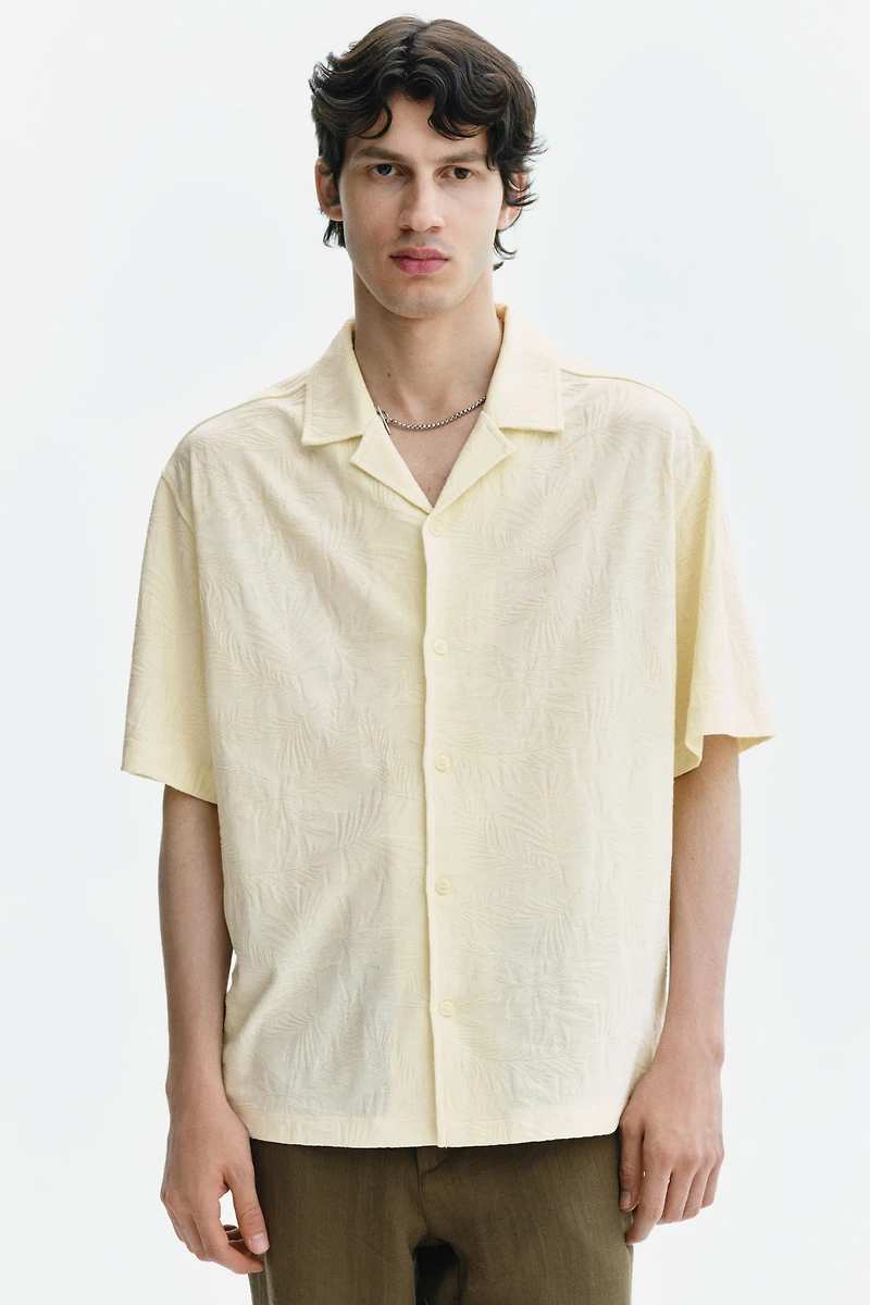 Chemise décontractée en jersey jacquard