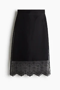 Organza Skirt with Eyelet Embroidery