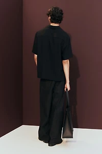 Loose-Fit Crinkled Resort Shirt