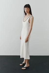 Robe combinaison en lin mélangé