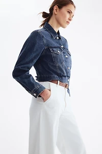 Wide Belted Twill Pants