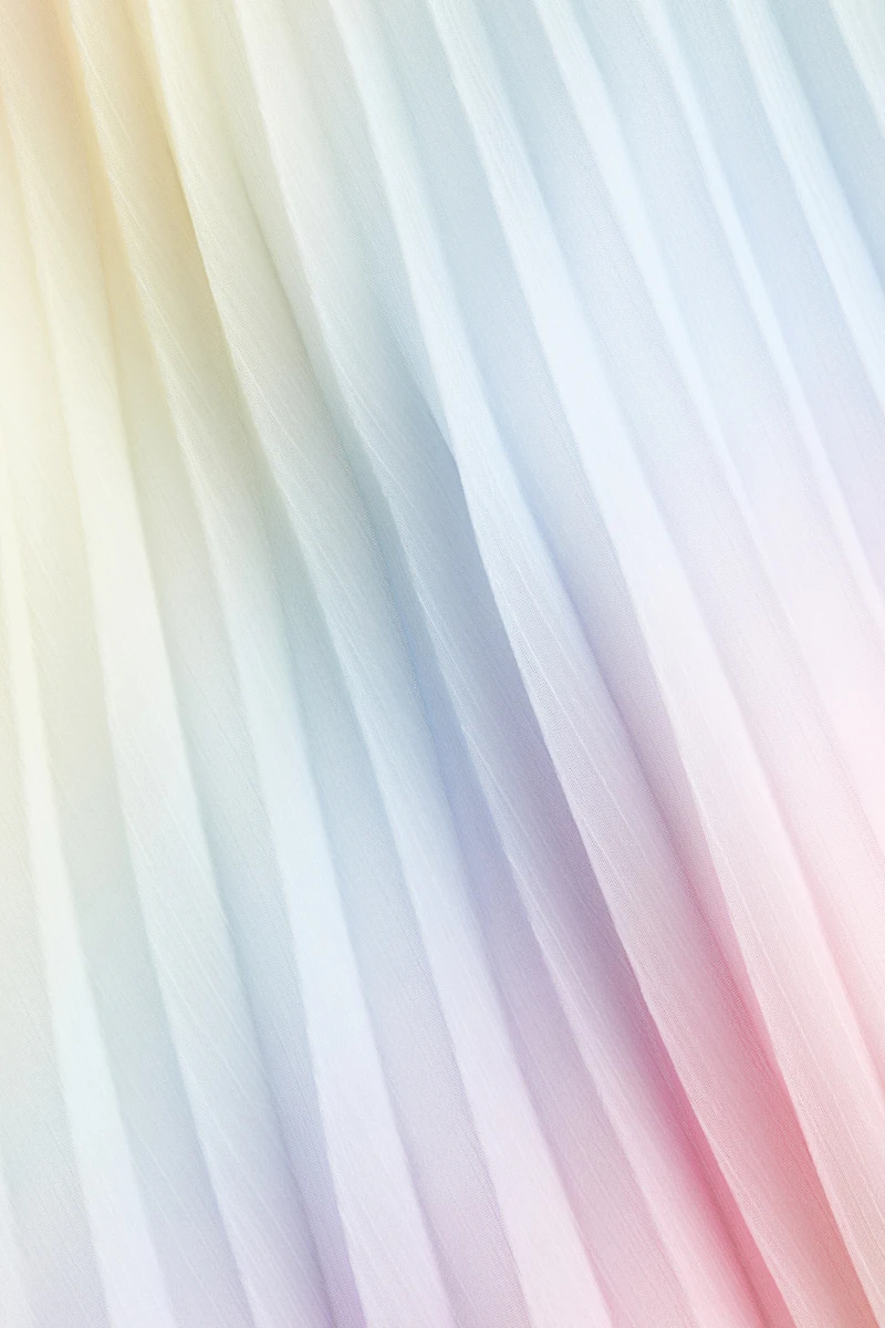 Robe plissée en mousseline