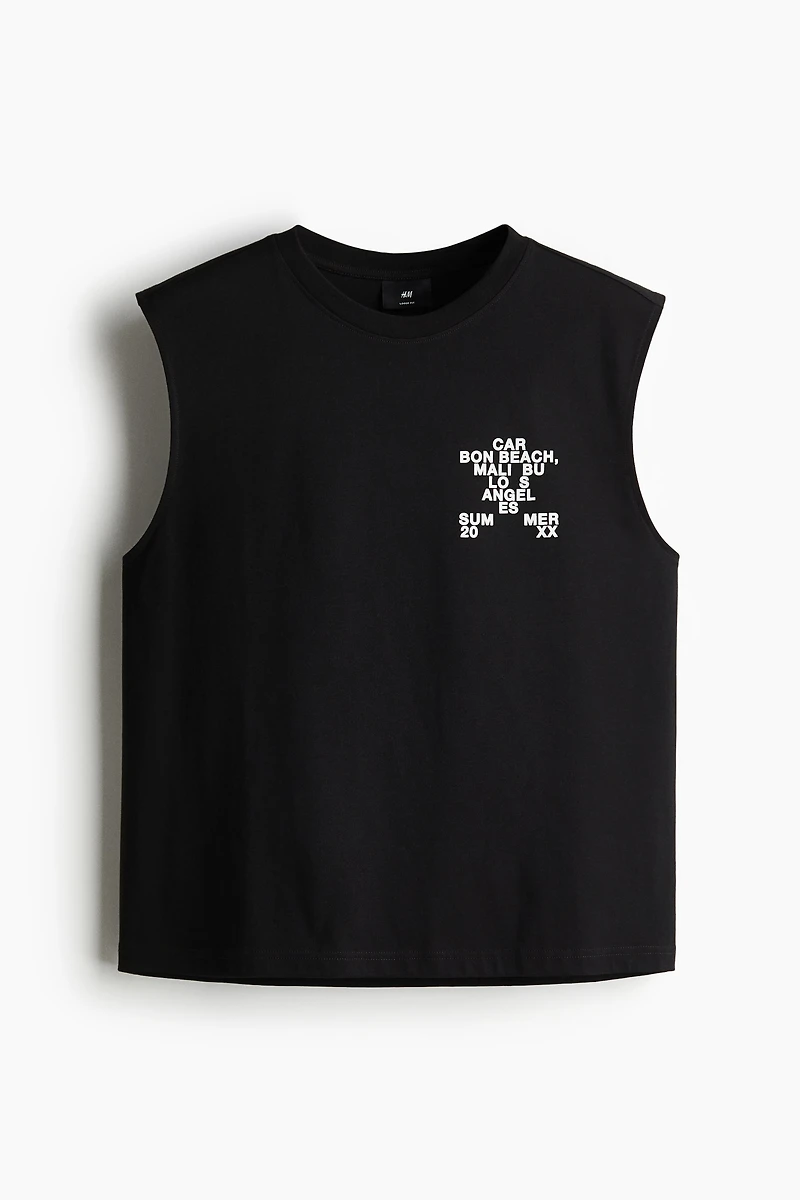 Loose-Fit Printed Tank Top