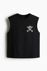 Loose-Fit Printed Tank Top