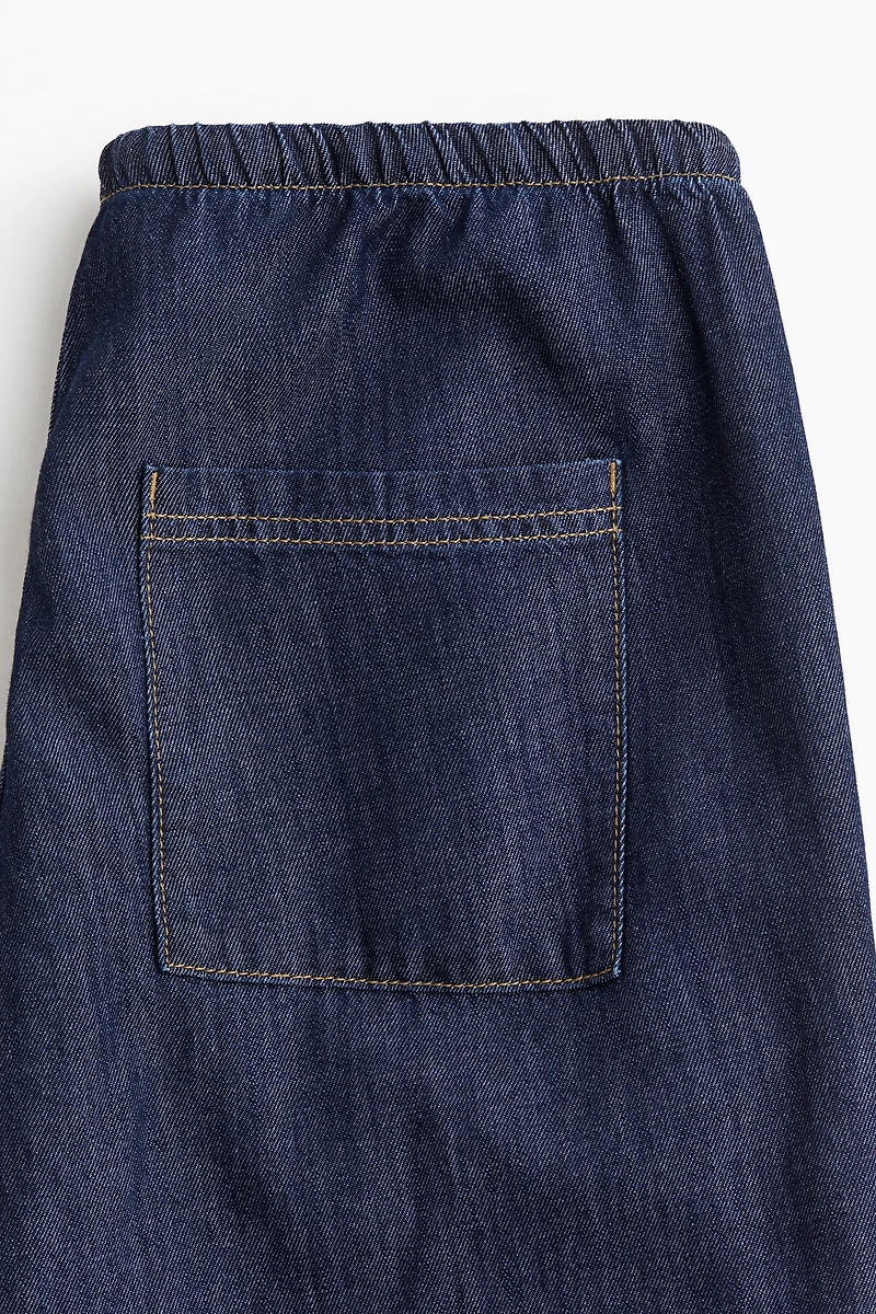 Denim Drawstring Pants