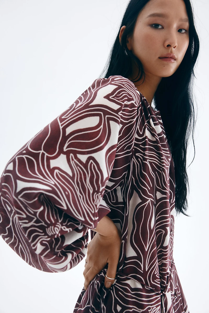 Oversized Tie-Belt Dress