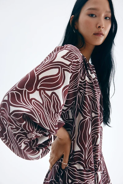 Oversized Tie-Belt Dress