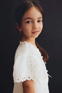 2-Piece Eyelet-Embroidered Cotton Set
