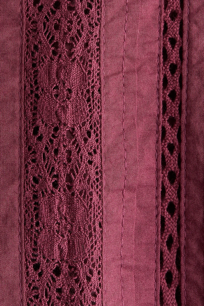 Blouse en coton avec plis nervure