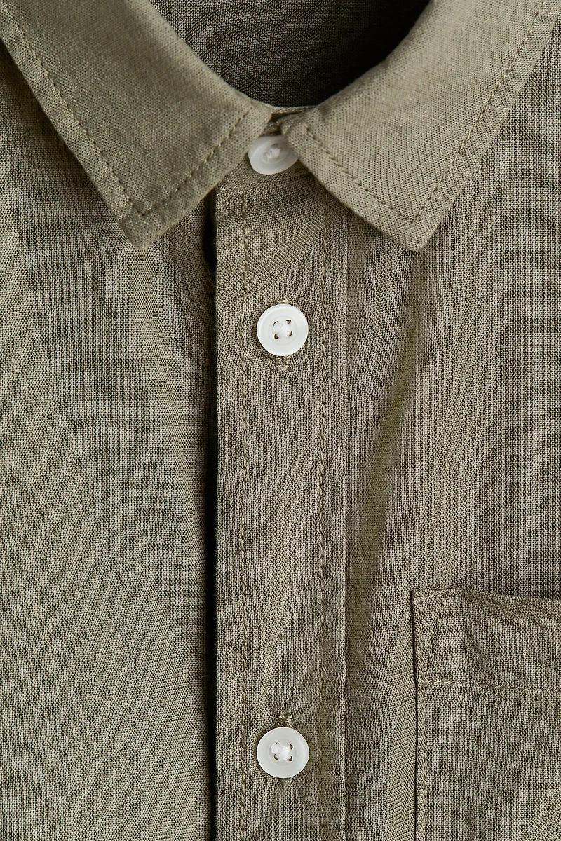 Linen-blend shirt
