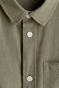 Linen-blend shirt