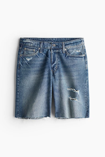 Short en denim flottant Taille Basse