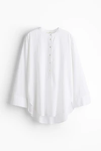 Chemise à enfiler en lin mélangé