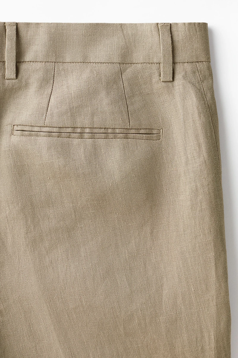 Slim-Fit Linen Suit Pants