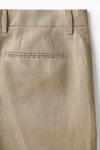 Slim-Fit Linen Suit Pants