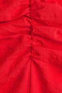 Cap-Sleeved Handkerchief Dress