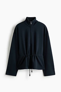 Drawstring-Detail Sweatshirt Jacket